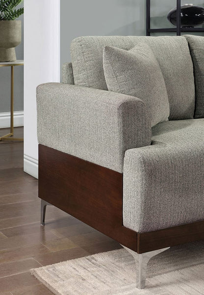 Furniture of America - Vallarta Chair in Gray/Walnut - CM6458GY-CH View 3