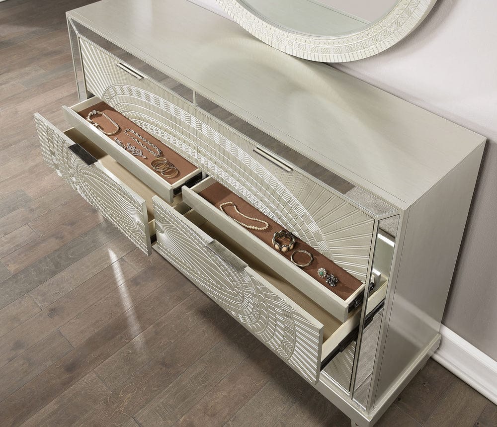 Furniture of America - Valletta Dresser in Champagne - FOA7157D View 2