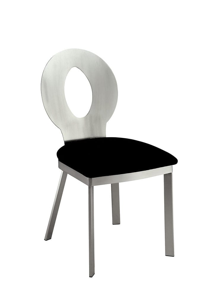 Furniture of America - Valo Side Chair Set of 2 in Silver/Black - CM3727SC-2PK View 1