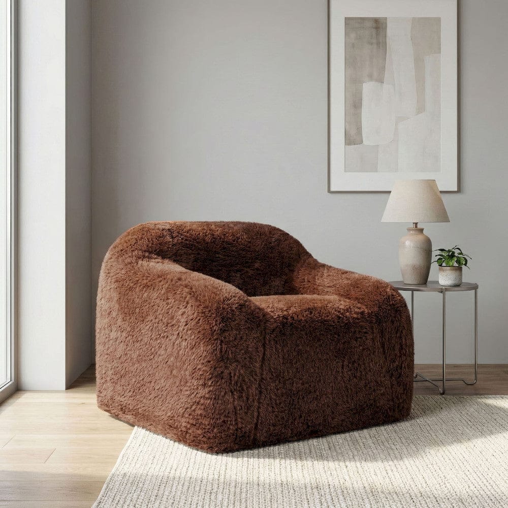 Furniture of America - Vander Compressed Accent Chair, Cedar Brown - FM67009OR-CH view 1