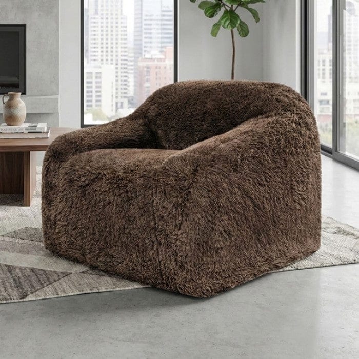 Furniture of America - Vander Compressed Accent Chair, Cub Brown - FM67009BR-CH view 1