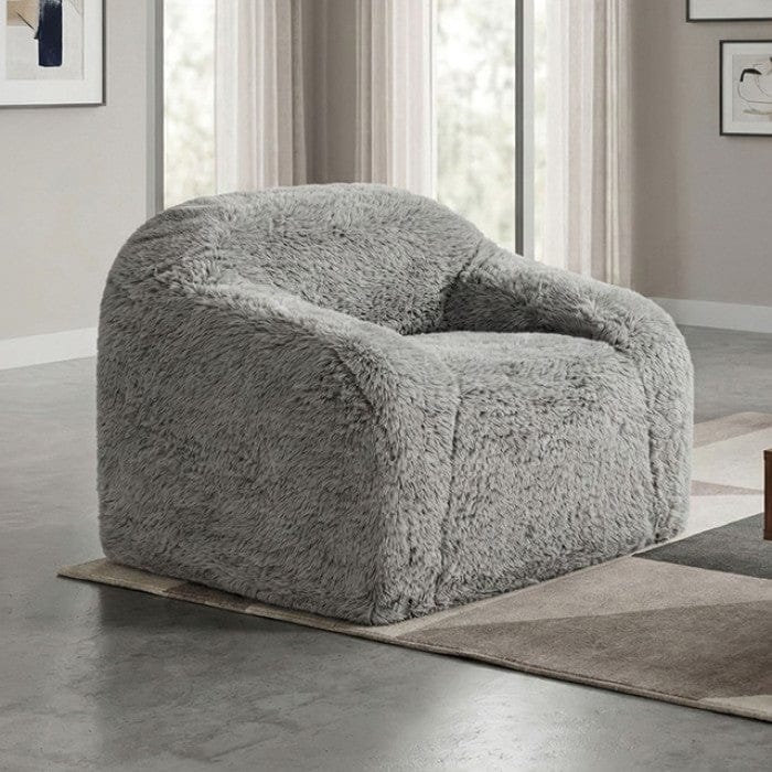 Furniture of America - Vander Compressed Accent Chair, Fog Gray - FM67009LG-CH view 1