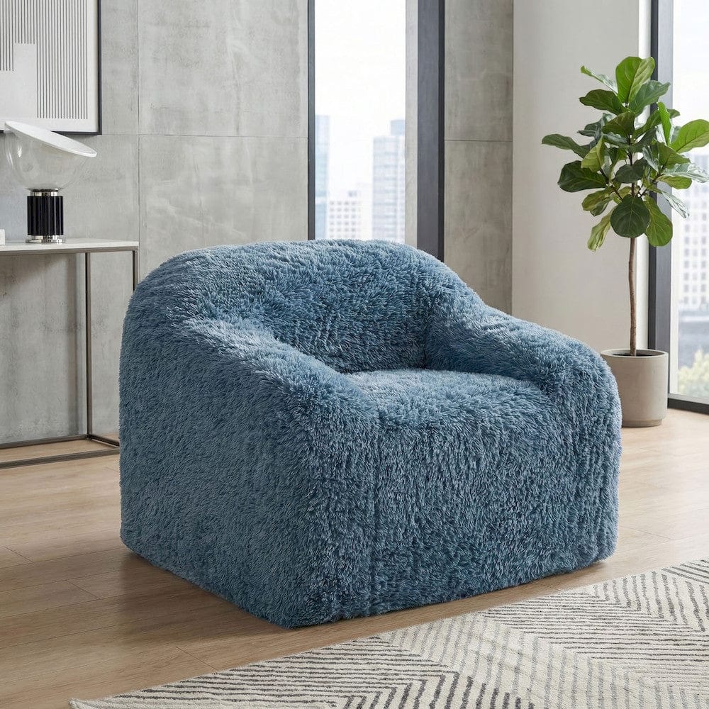 Furniture of America - Vander Compressed Accent Chair, Ocean Blue - FM67009BL-CH view 1