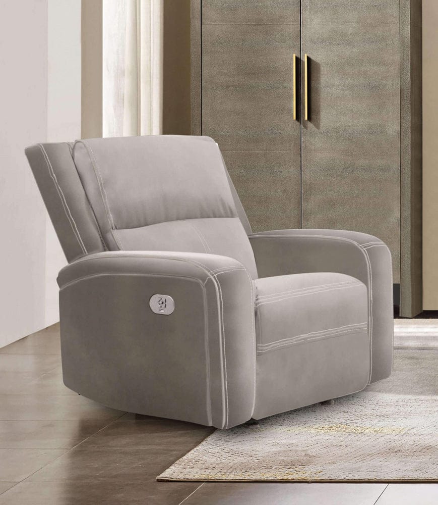 Furniture of America - Vasilios Power Recliner in Taupe - CM9914ST-CH-PM View 1