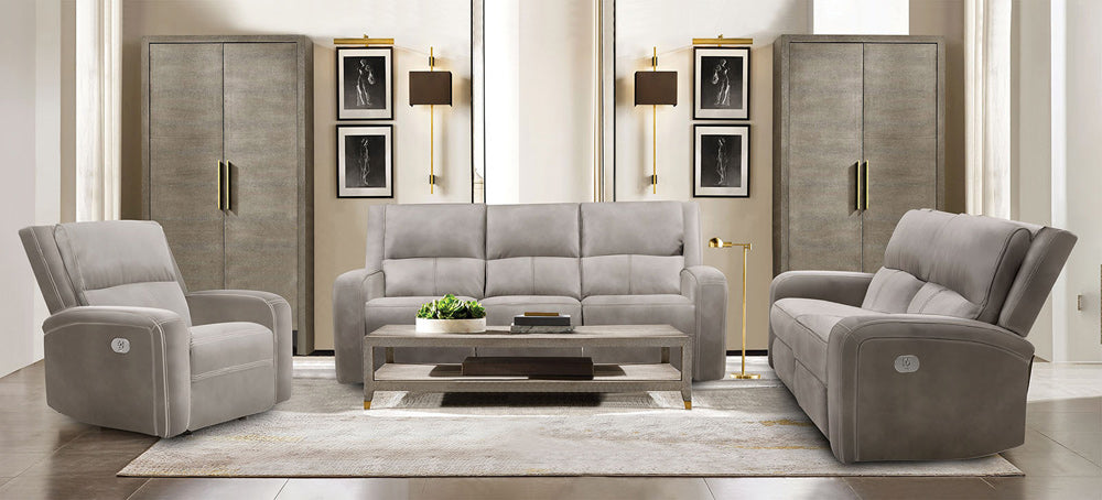 Furniture of America - Vasilios Power Sofa in Taupe - CM9914ST-SF-PM View 2