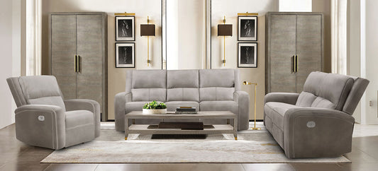 Furniture of America - Vasilios Power Sofa in Taupe - CM9914ST-SF-PM View 2