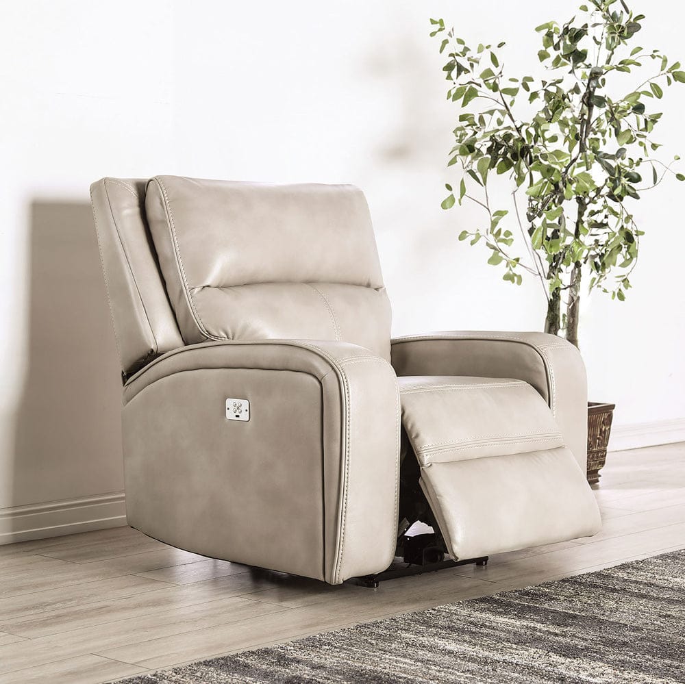 Furniture of America - Vasilios Power Sofa + Loveseat in Taupe - CM9914ST-PM-2PC View 3