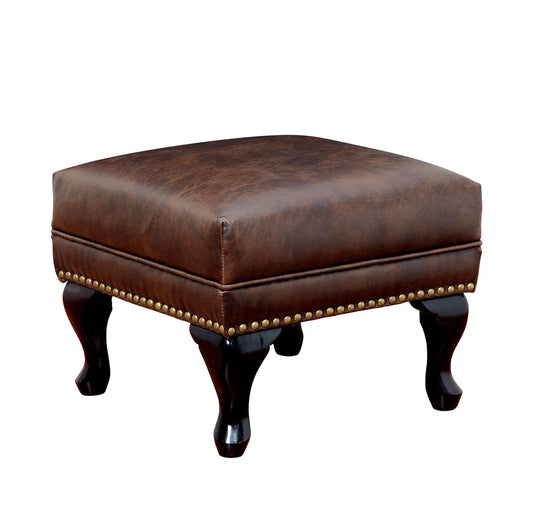 Furniture of America - Vaugh Ottoman in Rustic Brown - CM-AC6801BR-OT View 1