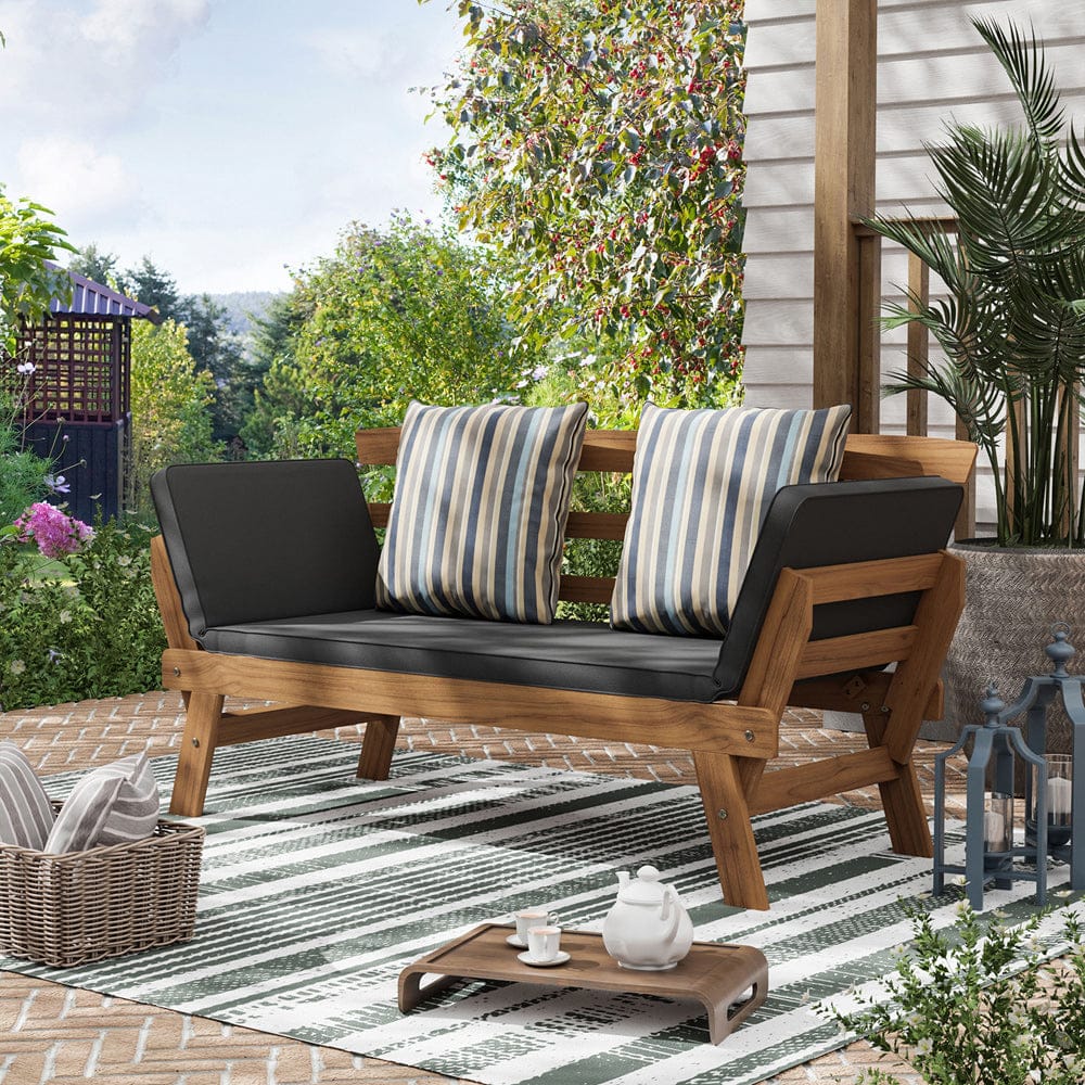 Furniture of America - Velden Convertible Sofa Daybed in Natural/Gray - GM-1016 View 1