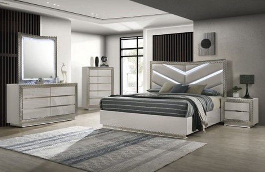 Furniture of America - Ventnor 5 Pc. Queen Bedroom Set w/ Chest in Gray - FM7251GY-Q-5PC-CHEST View 1