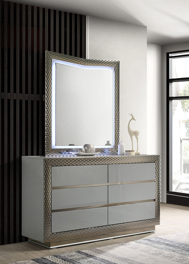 Furniture of America - Ventnor Dresser in Gray - FM7251GY-D View 2