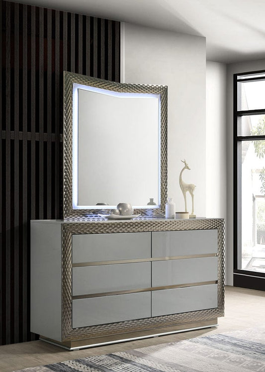 Furniture of America - Ventnor Dresser in Gray - FM7251GY-D View 2