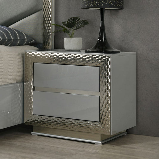 Furniture of America - Ventnor Nightstand in Gray - FM7251GY-N View 1