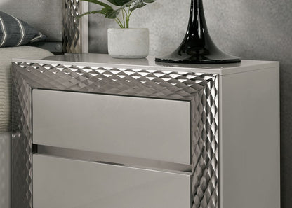 Furniture of America - Ventnor Nightstand in Gray - FM7251GY-N View 2