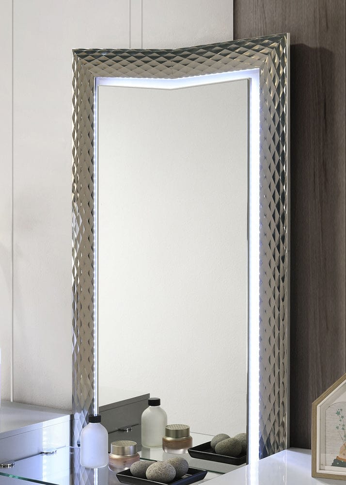 Furniture of America - Ventnor Vanity Set w/ Stool in Gray - FM7251GY-V-SET View 3