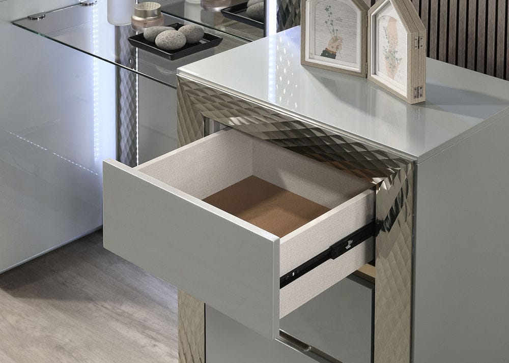 Furniture of America - Ventnor Vanity Set w/ Stool in Gray - FM7251GY-V-SET View 5