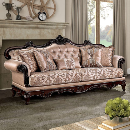 Furniture of America - Veracruz Sofa + Loveseat in Dark Cherry/Light Brown - FM65002BR-2PC View 1