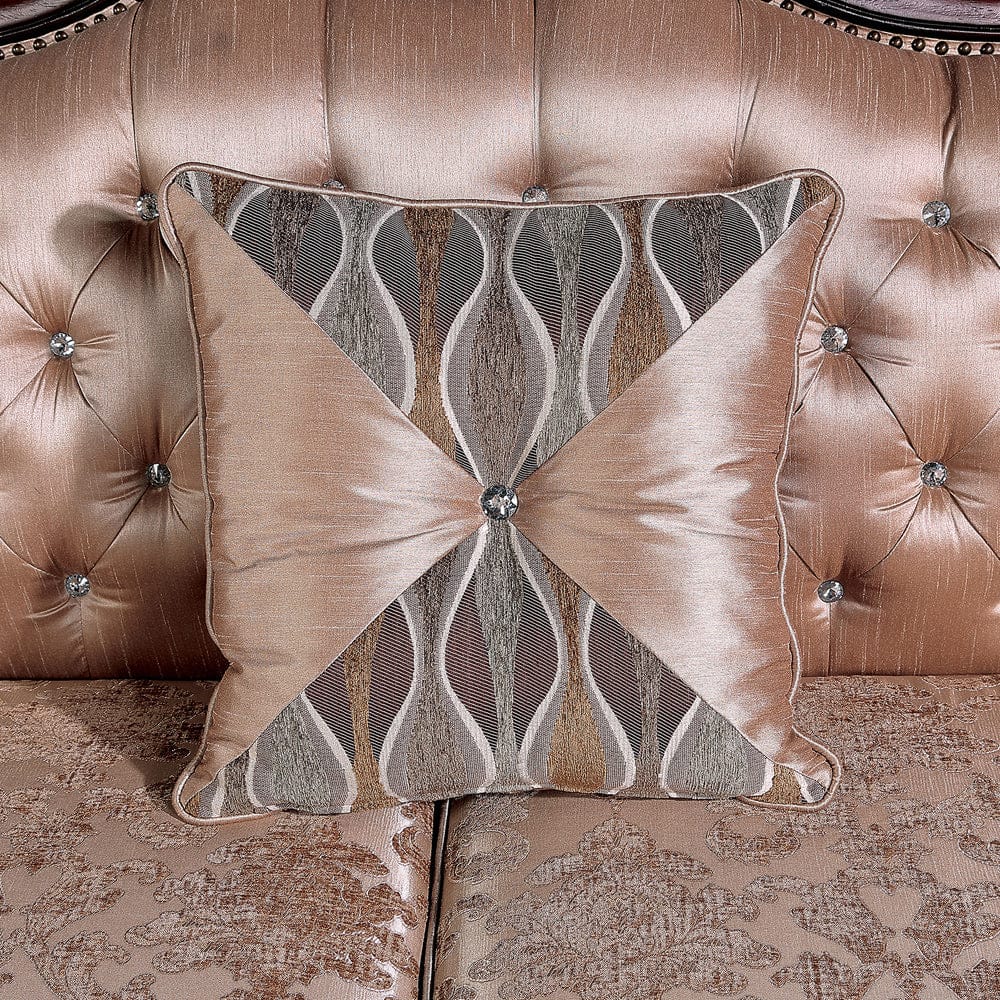 Furniture of America - Veracruz Sofa + Loveseat in Dark Cherry/Light Brown - FM65002BR-2PC View 5