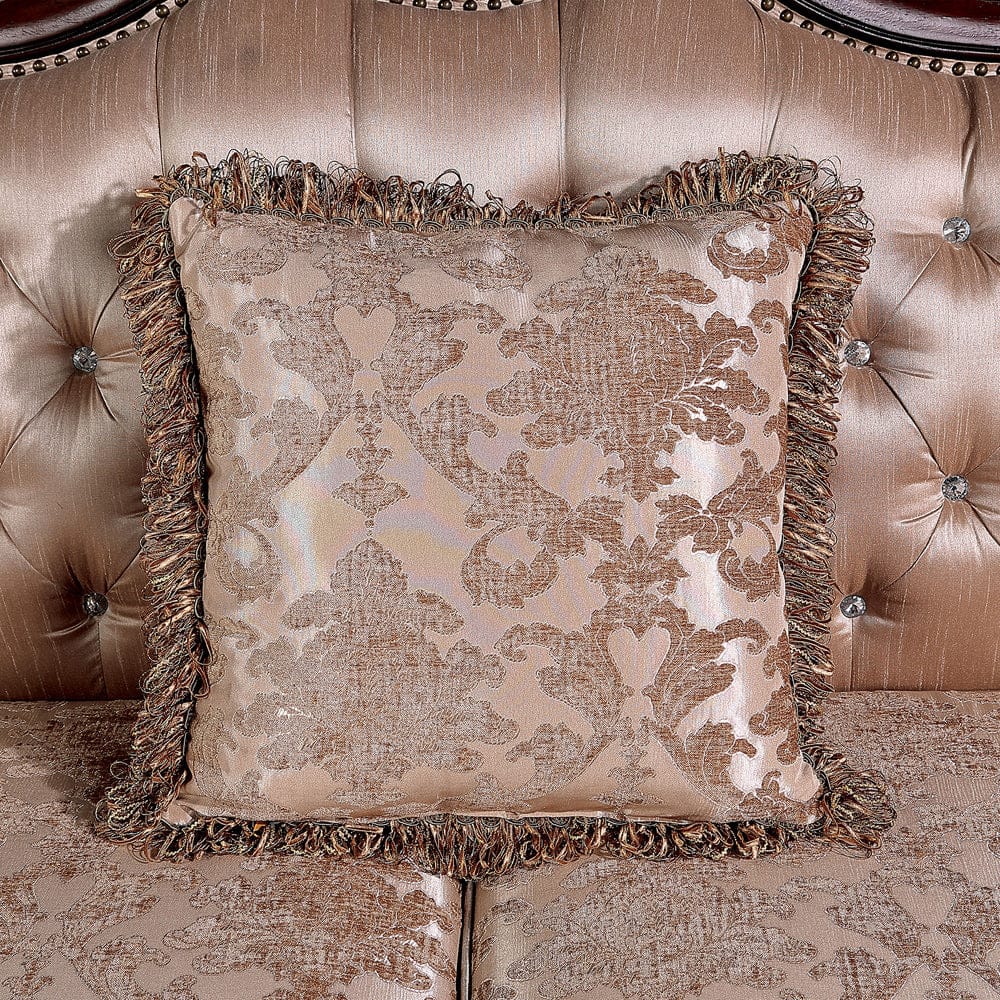 Furniture of America - Veracruz Sofa + Loveseat in Dark Cherry/Light Brown - FM65002BR-2PC View 7