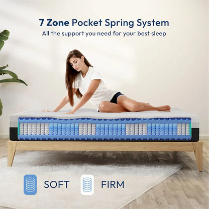 Furniture of America - Verbena - 12" Cal.King Hybrid Mattress - DM2122-CK view 5