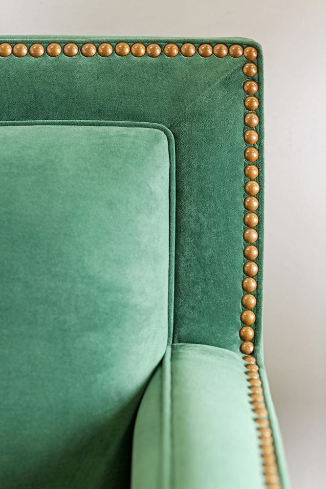 Furniture of America - Verdante Sofa + Loveseat in Emerald Green/Gold - SM2271-2PC View 4