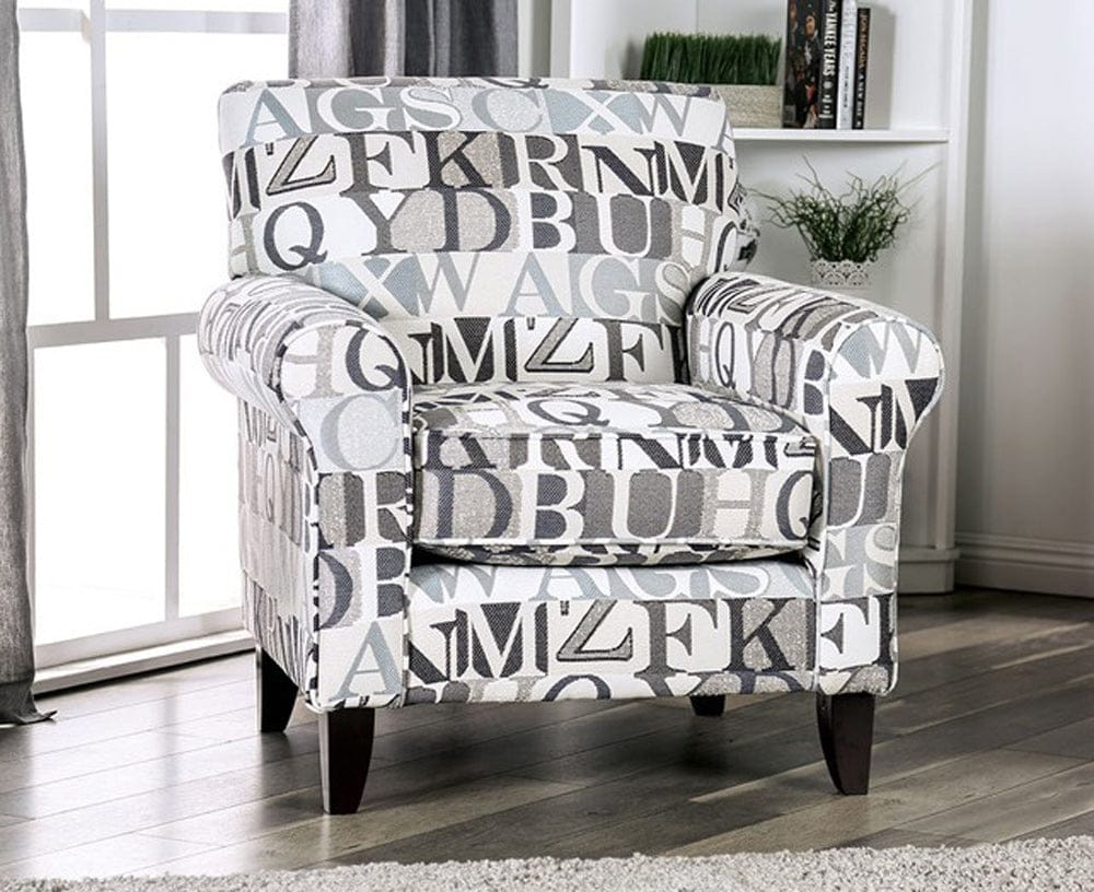 Furniture of America - Verne Chair in Pattern - SM8330-CH-LT View 1
