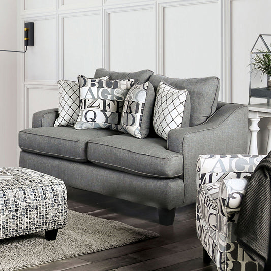 Furniture of America - Verne Loveseat in Bluish Gray - SM8330-LV View 1