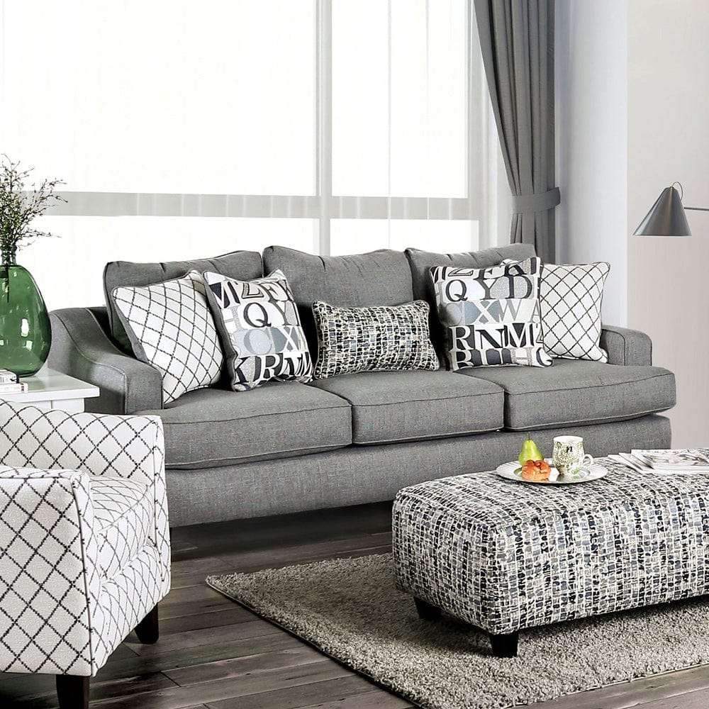 Furniture of America - Verne Sofa in Bluish Gray - SM8330-SF View 1