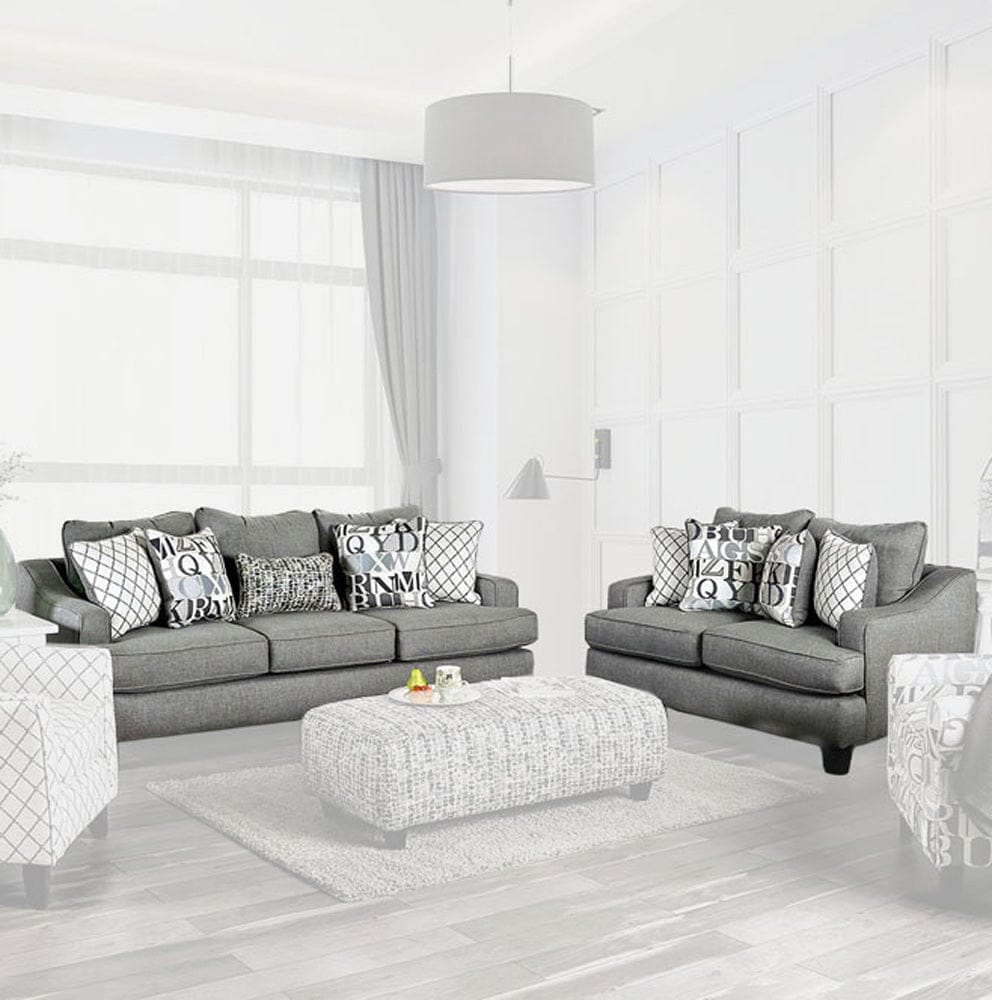 Furniture of America - Verne Sofa + Loveseat in Bluish Gray - SM8330-2PC View 1