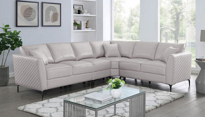 Furniture of America - Vestland Sectional + Armless Chair in Beige - FOA6480BG-SECT+AC View 1