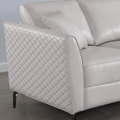 Furniture of America - Vestland Sectional + Armless Chair in Beige - FOA6480BG-SECT+AC View 2