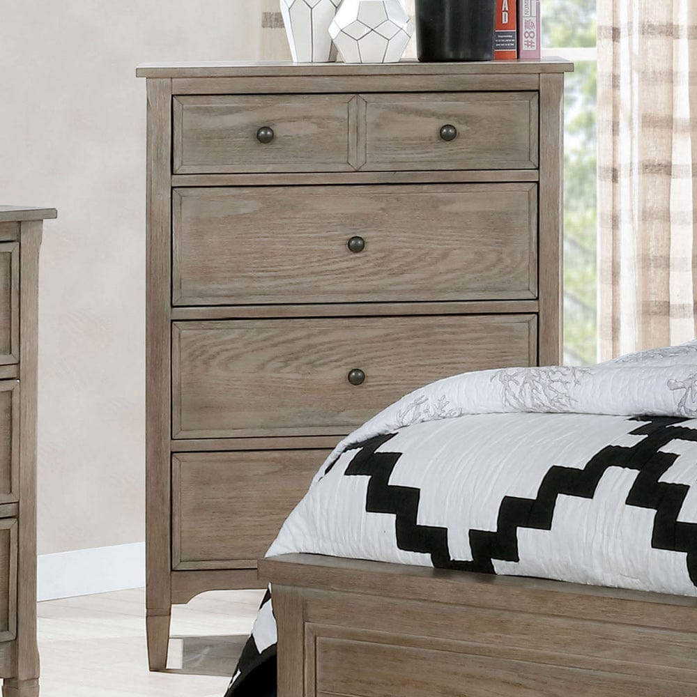 Furniture of America - Vevey Chest in Wire-Brushed Warm Gray - FOA7175C View 1
