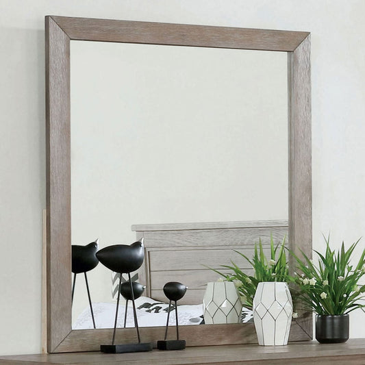 Furniture of America - Vevey Mirror in Wire-Brushed Warm Gray - FOA7175M View 1