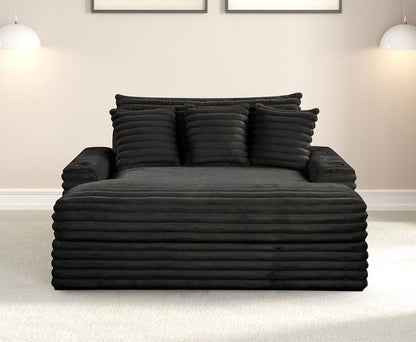 Furniture of America - Veyrier 2 Arm Chaise in Black - FM6901BK-CE View 3