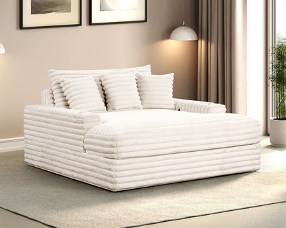 Furniture of America - Veyrier 2 Arm Chaise in White - FM6901WH-CE View 1