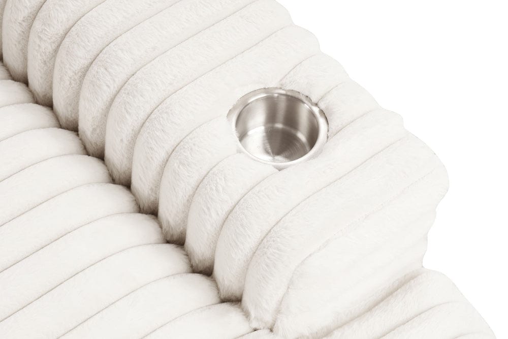 Furniture of America - Veyrier 2 Arm Chaise in White - FM6901WH-CE View 4