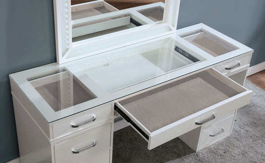 Furniture of America - Vickie Vanity Set in Luminous White - FOA-DK5684WH-PK View 2