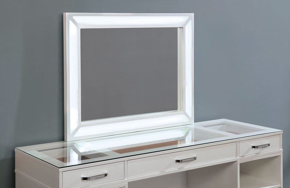 Furniture of America - Vickie Vanity Set in Luminous White - FOA-DK5684WH-PK View 4
