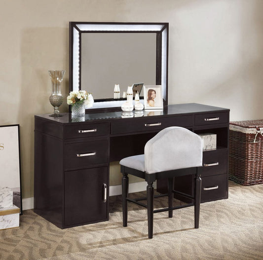 Furniture of America - Vickie Vanity Set in Obsidian Gray - FOA-DK5684DG-PK View 1