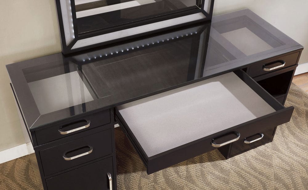 Furniture of America - Vickie Vanity Set in Obsidian Gray - FOA-DK5684DG-PK View 2