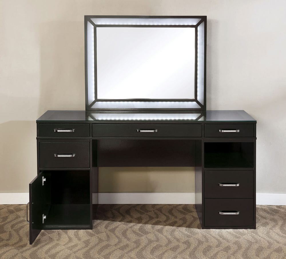 Furniture of America - Vickie Vanity Set in Obsidian Gray - FOA-DK5684DG-PK View 4