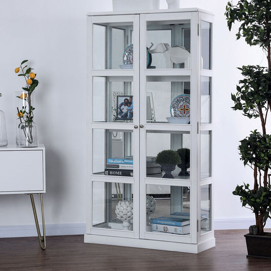Furniture of America - Vilas Curio Cabinet in White - CM-CR140WH View 1