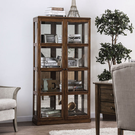 Furniture of America - Vilas Curio in Oak - CM-CR140A View 1