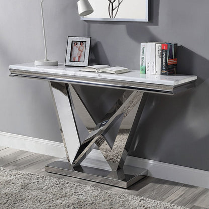 Furniture of America - Villarsglane Sofa Table in Chrome - CM4284S-TABLE View 1