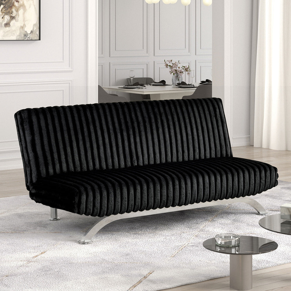 Furniture of America - Villeneuve Futon Sofa Bed in Black - FM2906BK View 1