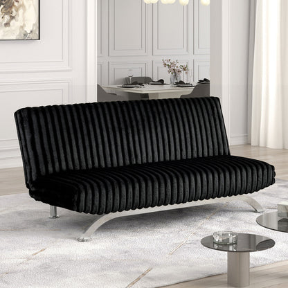 Furniture of America - Villeneuve Futon Sofa Bed in Black - FM2906BK View 1