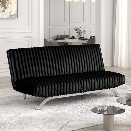 Furniture of America - Villeneuve Futon Sofa Bed in Black - FM2906BK View 1
