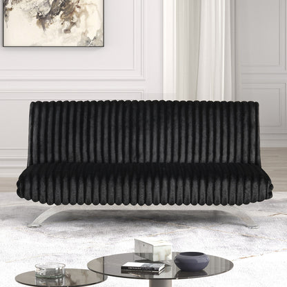 Furniture of America - Villeneuve Futon Sofa Bed in Black - FM2906BK View 3