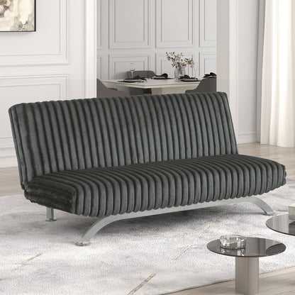 Furniture of America - Villeneuve Futon Sofa Bed in Charcoal - FM2906DG View 1