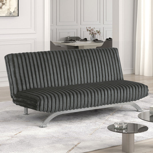 Furniture of America - Villeneuve Futon Sofa Bed in Charcoal - FM2906DG View 1